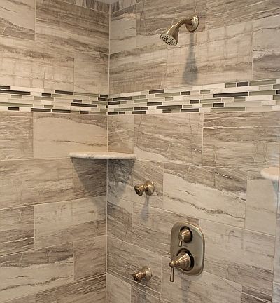 Custom tile, master bath