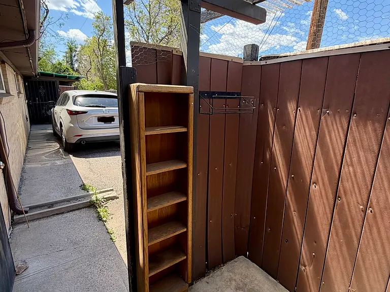 Back Door Porch w/Security Screen Door.