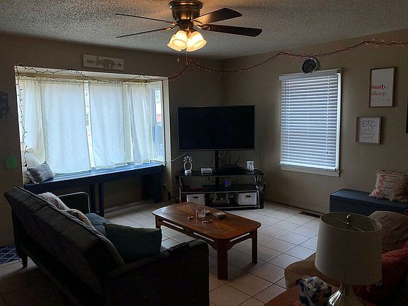 Living room view from dining