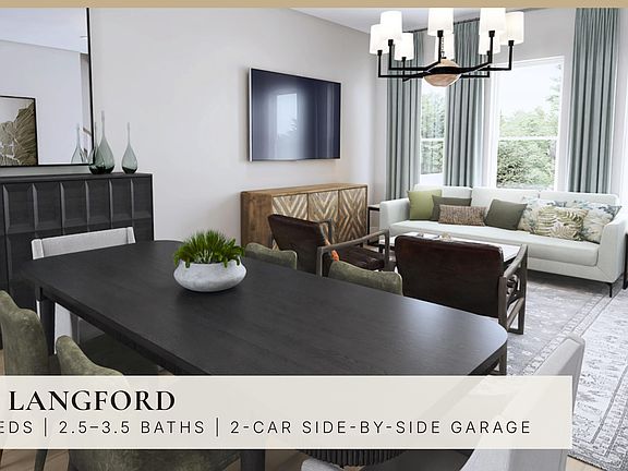 The open-concept main level features 10-foot ceilings with spacious living and dining areas.