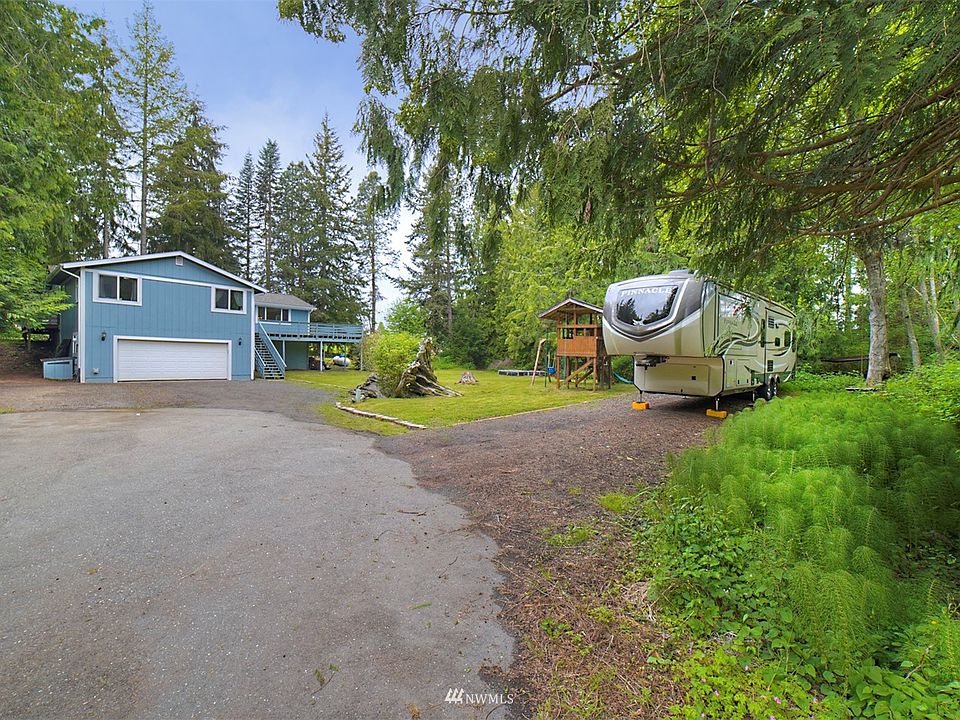 Home is situated on a quiet secluded cul-de-sac. RV parking show to the right.