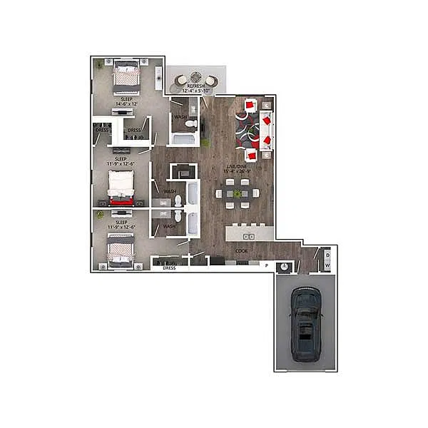 Floor plan Alamo