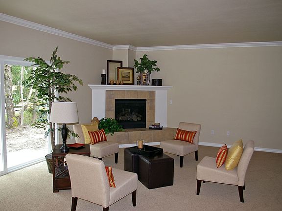 Ample great room with gas fireplace