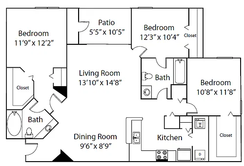 Floor plan Augusta - Patio