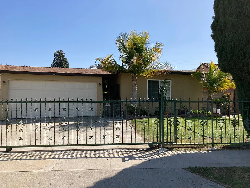 Front of the house with two car garage