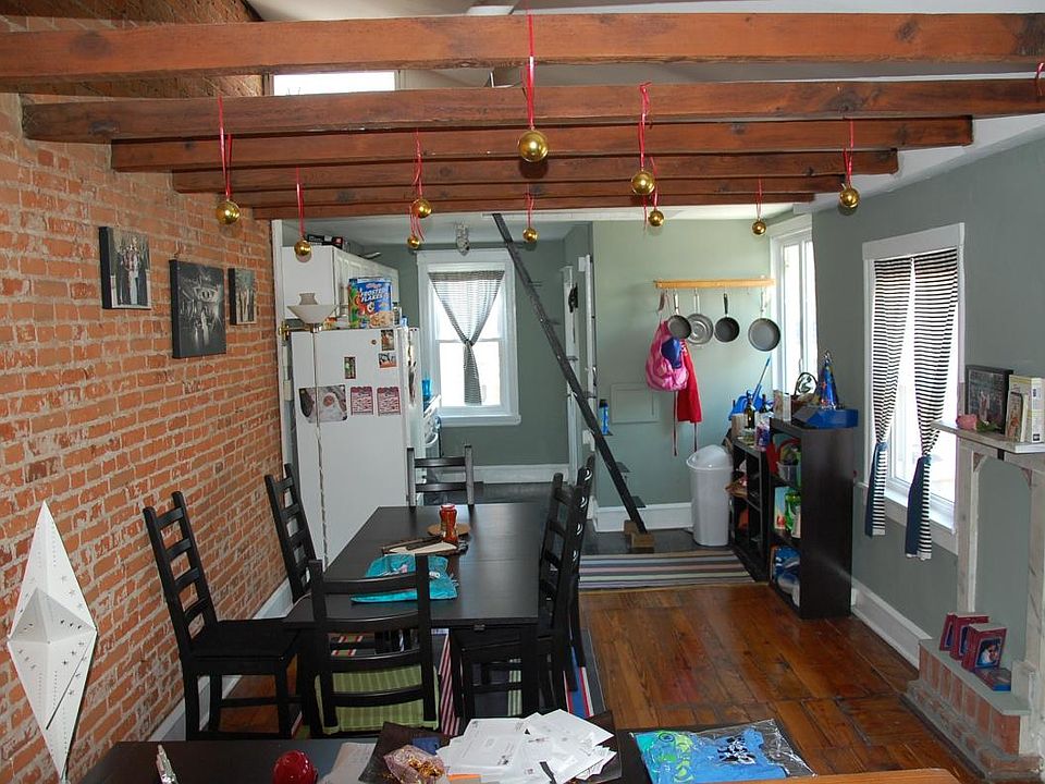 Looking toward living area with kitchen in the back