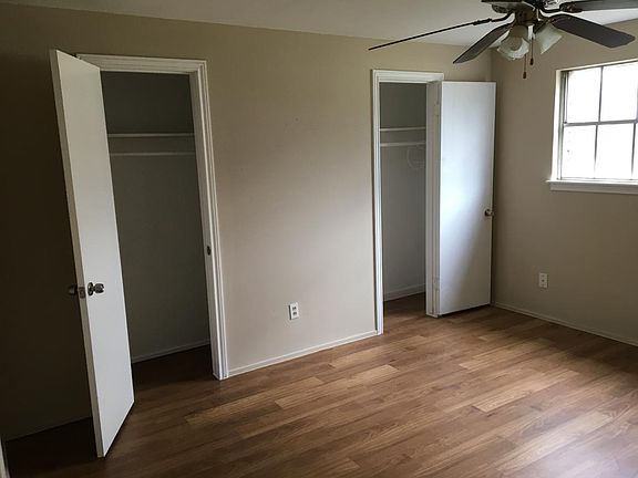 Bedroom with two closets
