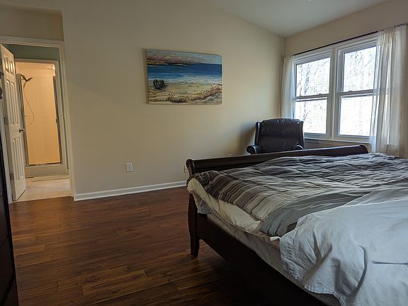 Master bedroom facing master bath