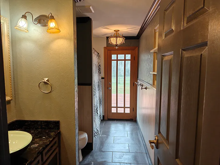 Guest Bathroom with Access to Deck
