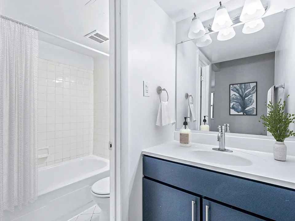 Updated Bathroom with Modern Cabinetry