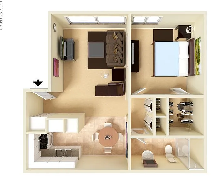 Large 1 Bed 1 Bath