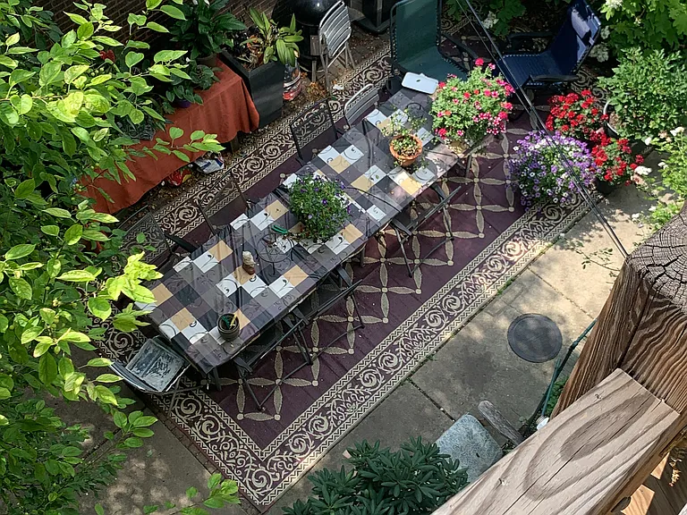 view of the garden from the unit