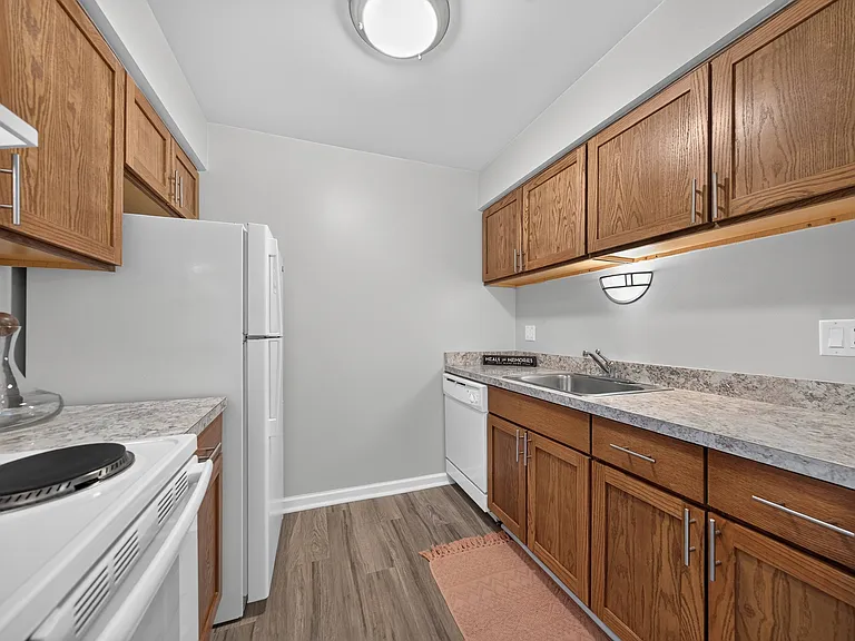 Spacious Kitchen at Lakeside Village Apartments in Clinton Township, MI