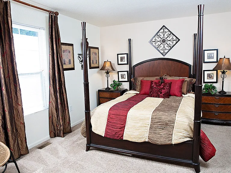 Large bedroom with natural light