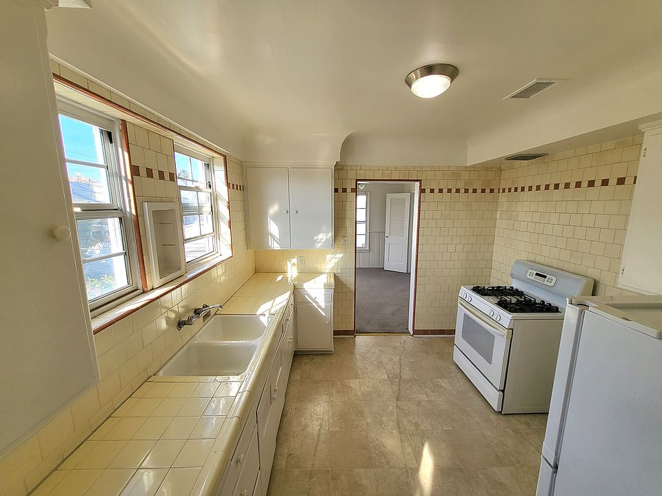 Kitchen leading into dining room