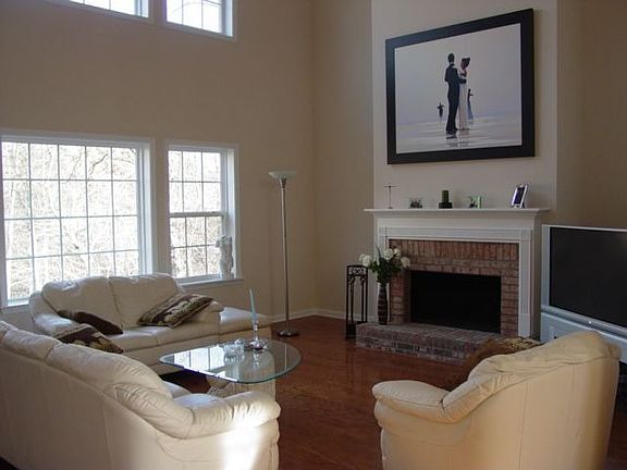 Two story family room