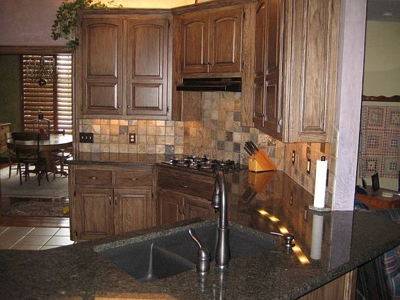 Kitchen looking into dining 
