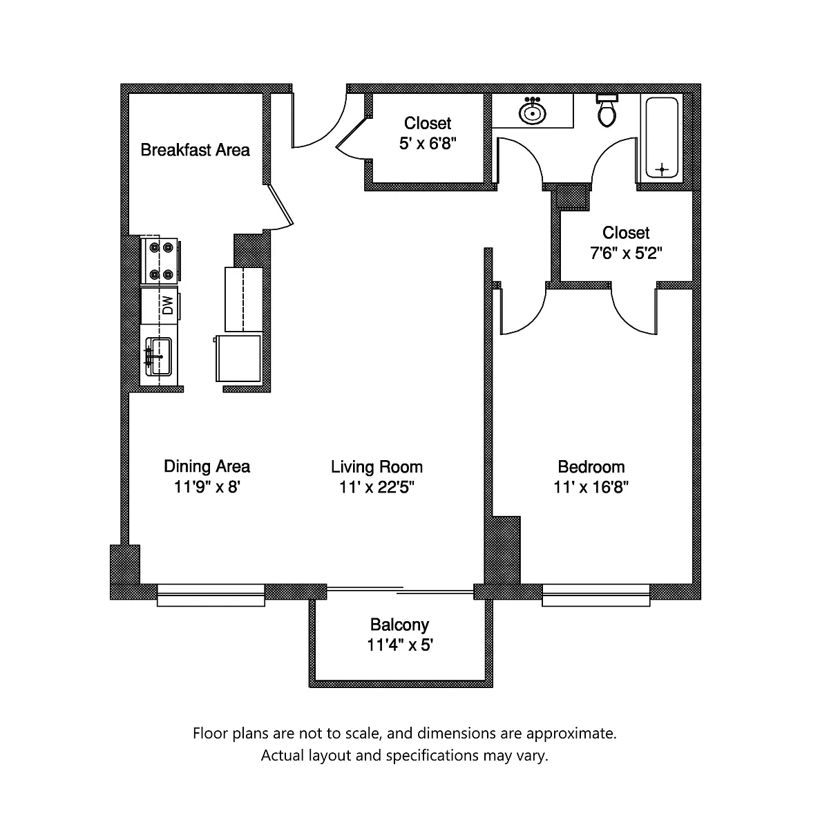 Floor plan 1x1 Classic
