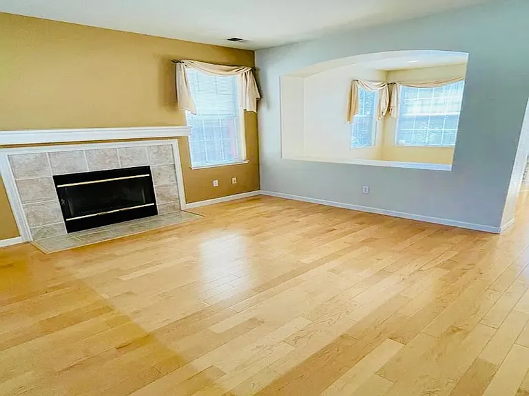 The other side of the living room is the dinning room.