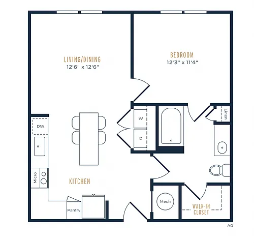 Floor plan A1 80-Essential Housing