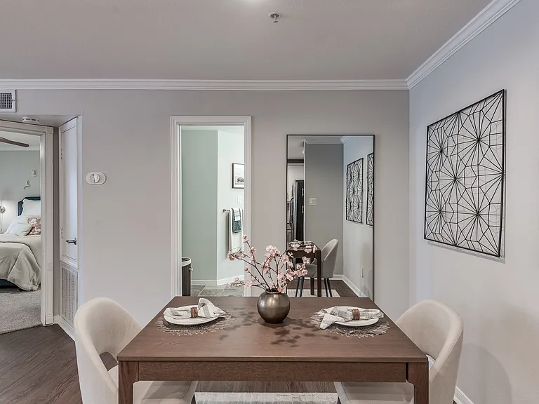 Have a seat at the breakfast bar or in the dining area