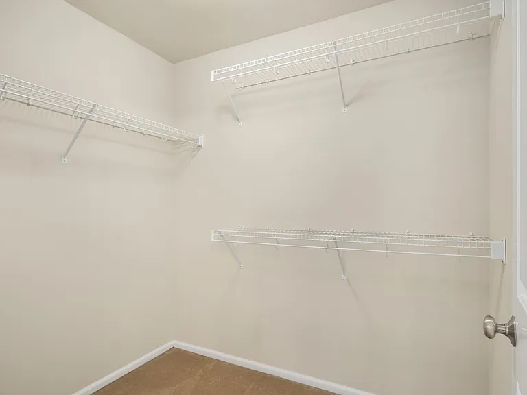 Spacious walk-in master closet