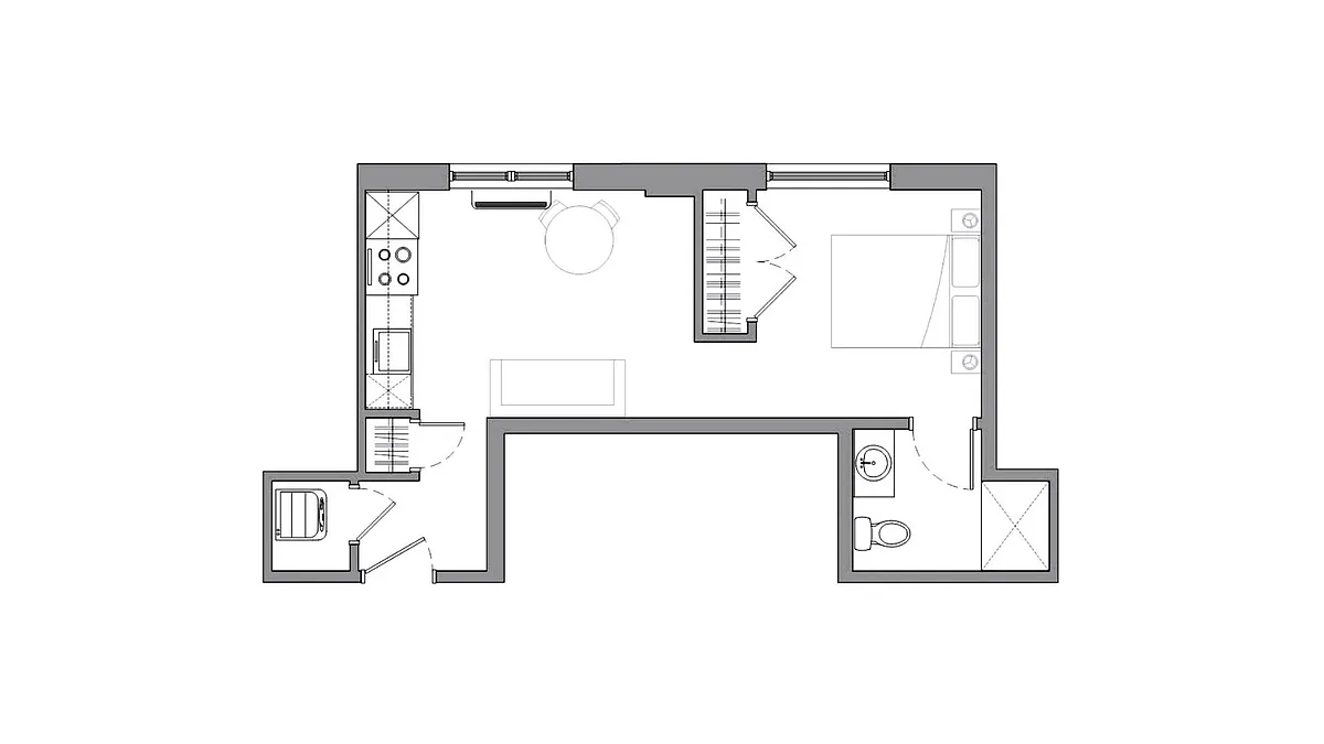 Floor plan Large Studio