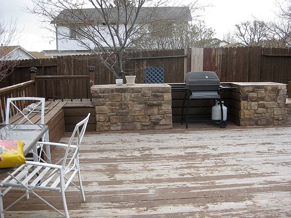 Backyard with deck
