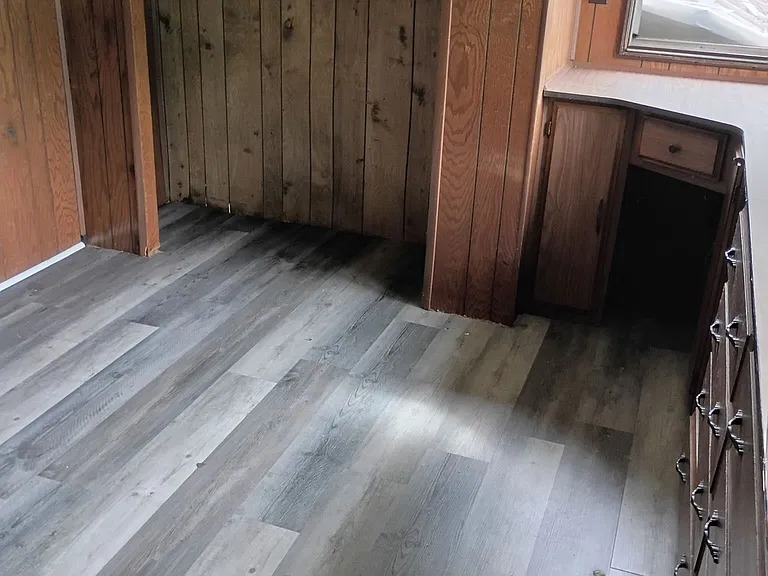Bedroom with build-in cabinets
