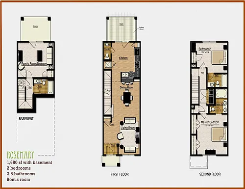 Floor plan Rosemary w/ Basement