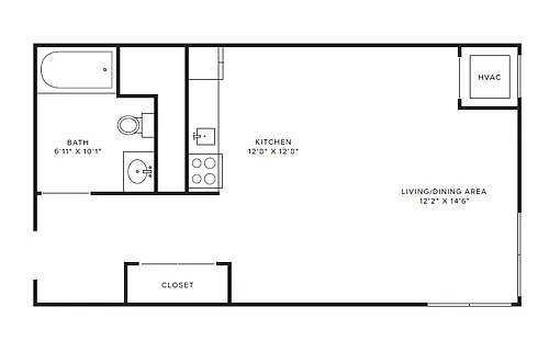 Floor plan Studio Type A