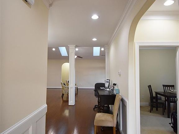Foyer with wainscoting
