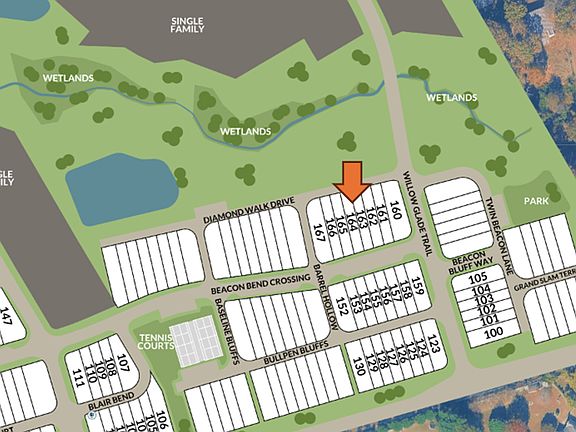 Private backyard facing a peaceful wooded area with no homes directly behind - Lot 164