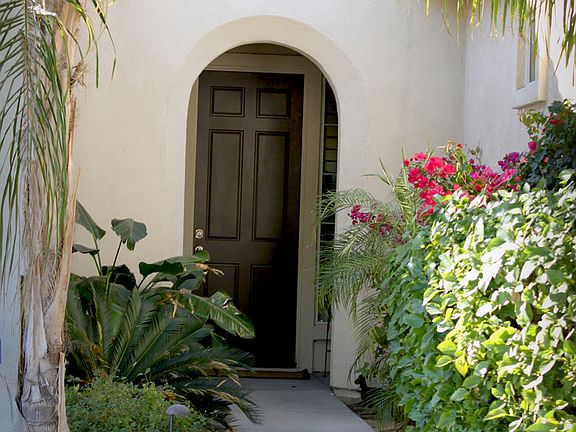 Charming plant lined entry