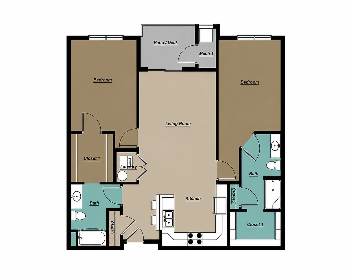 Floor plan 2C