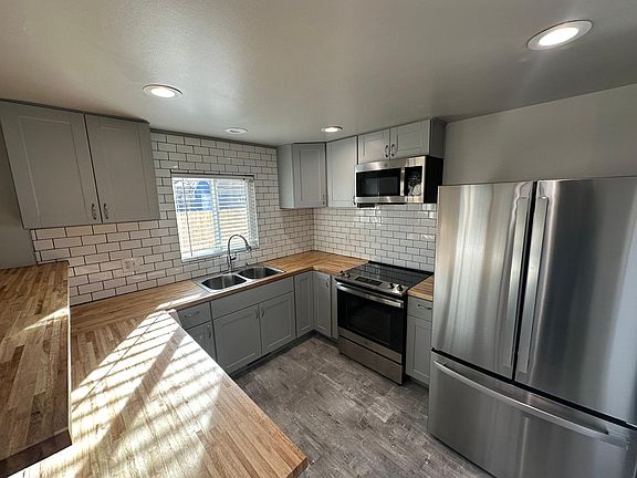Brand new kitchen, beautiful butcher block counters and all new appliances.