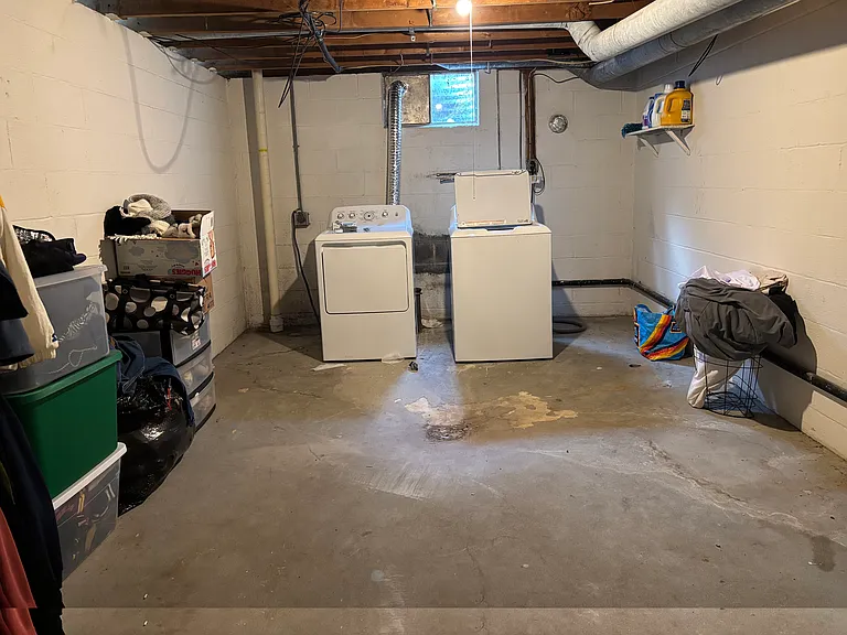 Washer dryer hookups in basement