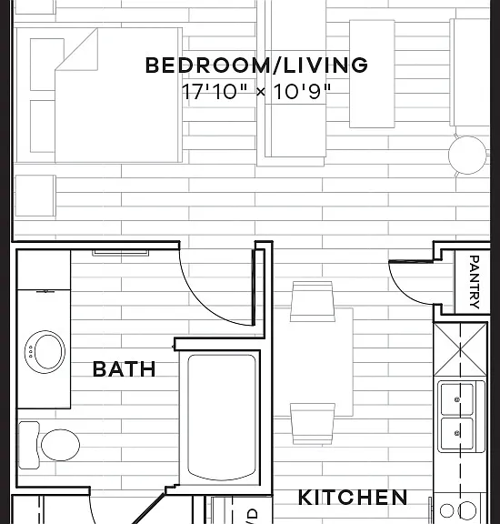 Azul Lakeshore - E2 - 1 Beds - 1 Baths - 527 Sq. ft.