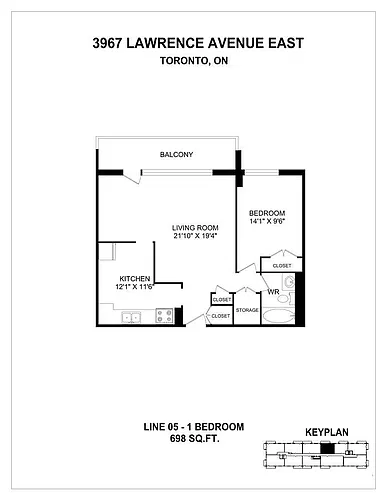Floor plan 1 Bedroom