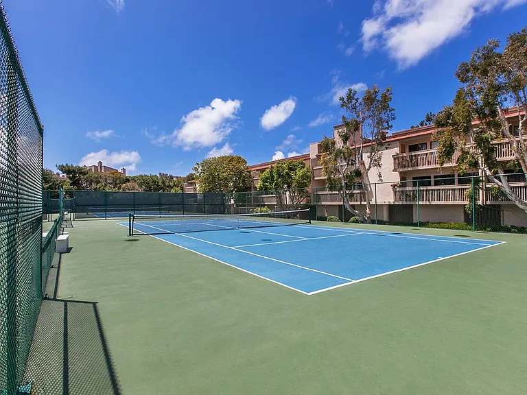 One of four tennis courts