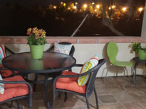 Large private patio with generous seating perfect to watch the incredible sunsets.
