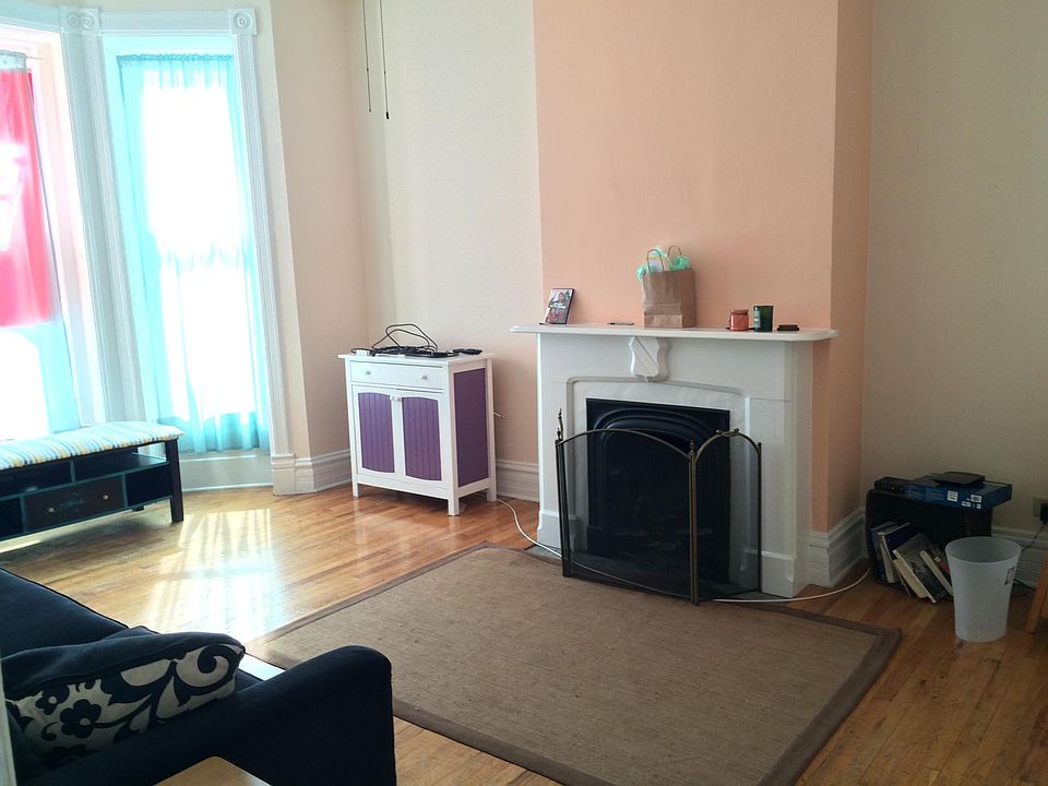 Bright Front Living Room with Fireplace