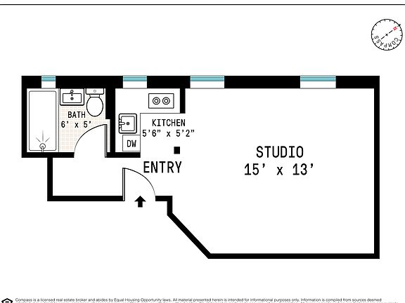 2nd image of 342 W 56th St APT 5-E
