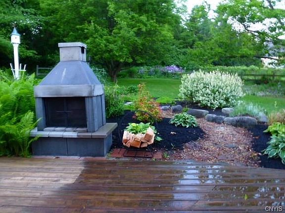 Fireplace backyard