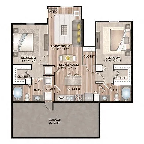 Floor plan Cornhusker Overlook with Attached Garage