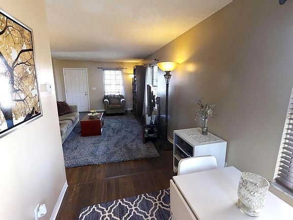 Living room and dining room