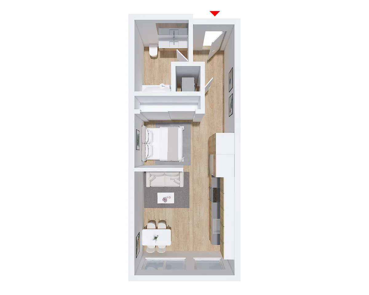 Floor plan Studio B