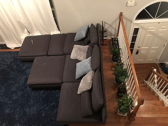 Overhead living room view