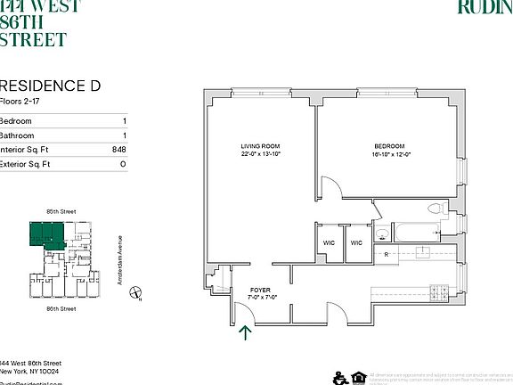 2nd image of 144 W 86th St #16D