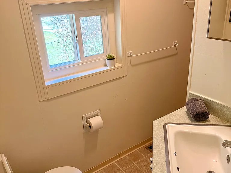 Bathroom with tub shower
